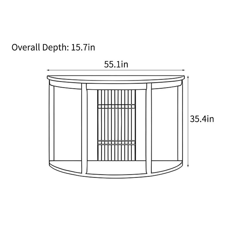 Chinese-style modern simple console table, 35.4" H x 47.2" W x 15.7" D