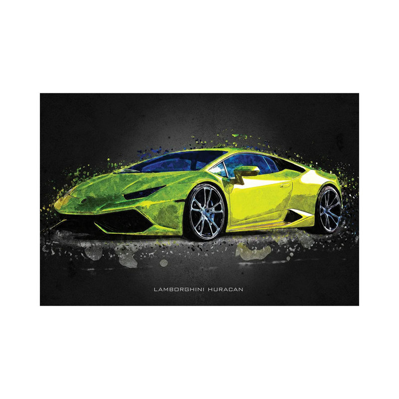 Lamborghini Huracan by Gab Fernando - Wrapped Canvas Print, 101.6 cm H x 66.04 cm W x 1.91 cm D