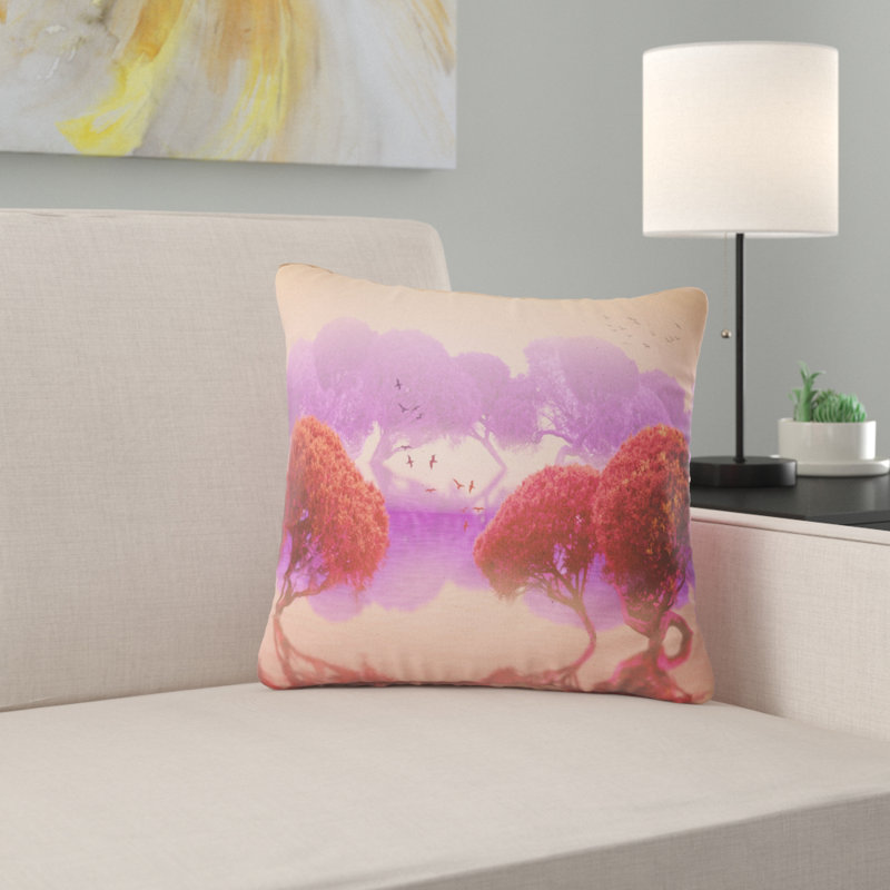 Coussin Schafer et jardins japonais, 16 po x 16 po, Coussin décoratif