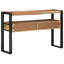 Wood, Solid Acacia Wood, Metal Side Table