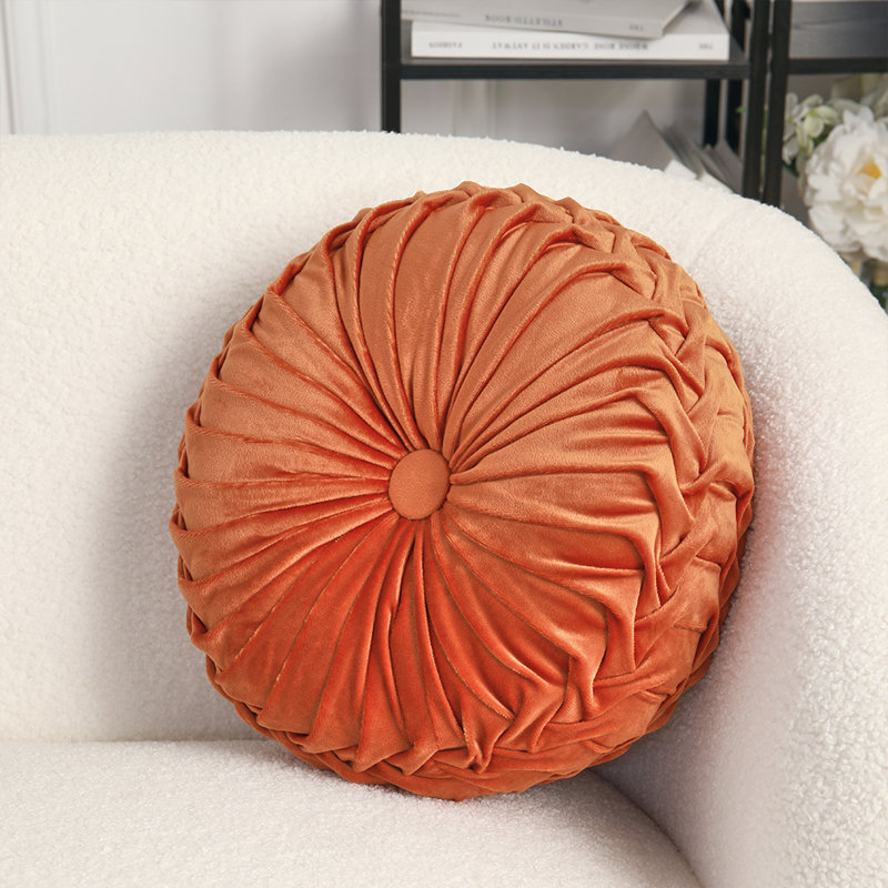 Benancio Circular Cushion Pad, 5cm H x 45cm W, Orange