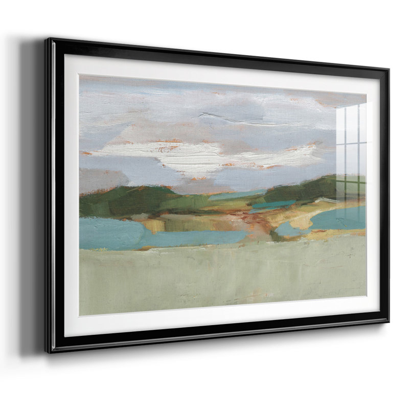 High Noon Vista Study II - Cadre encadré avec cadre biseauté et verre, Noir, H 27 po x l 39 po x P 1,5 po
