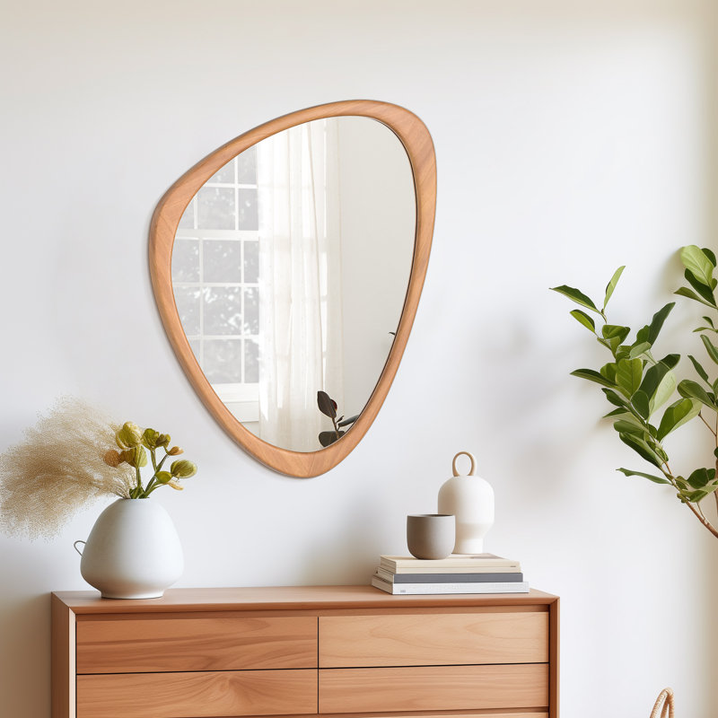 Miroir de salle de bain Doruk, Noyer, 25,4 po x 20,3 po