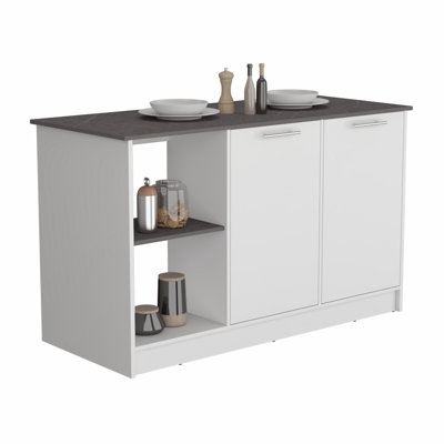 Versatile Kitchen Island with Abundant Storage and Practical Countertop