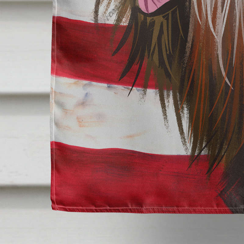 Polyester à 2 côtés 28 x 40 po drapeau maison, Schapendoes