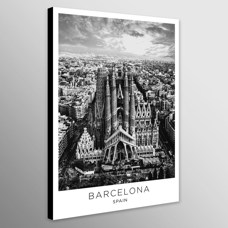 Barcelona City Spain - Wrapped Canvas Art Prints, 31cm H x 21cm W