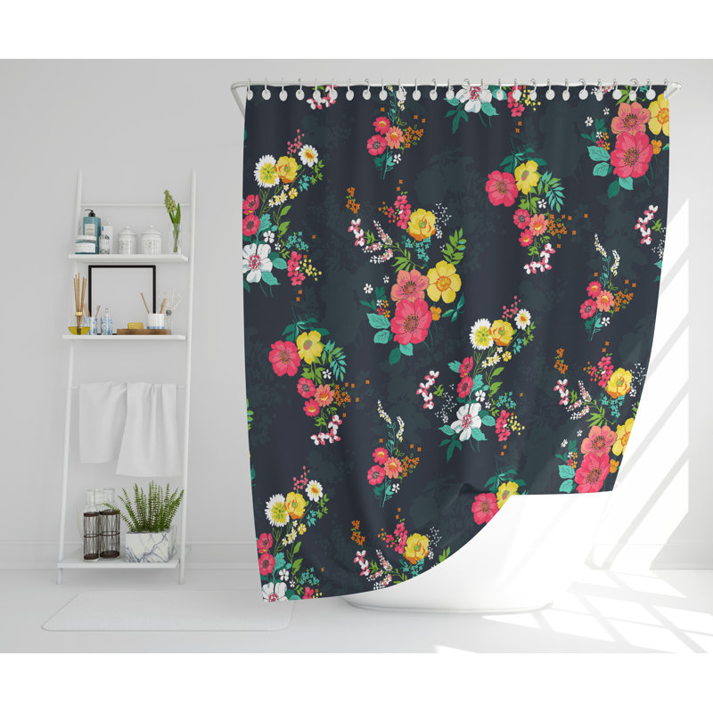 Ioanna Polyester Shower Curtain Set, 177cm H x 177cm W