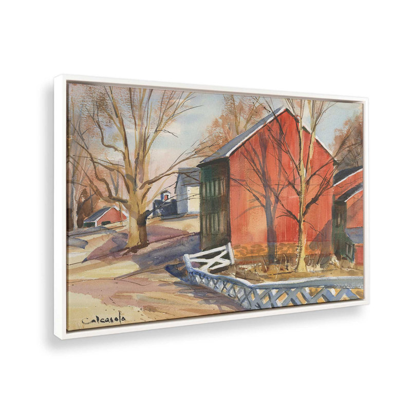 «Tree Shadows» par Stephen Calcasola, reproduction d'art sur toile, H 30 po x l 40 po, Blanc