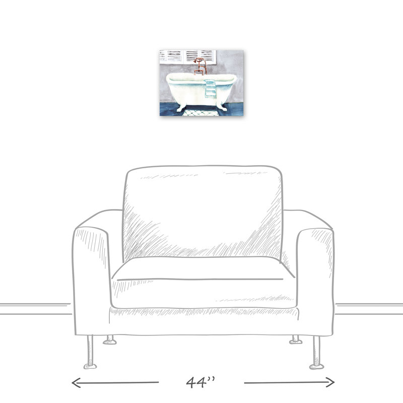 Baignoire sur pattes sur toile, H 11 po x l 14 po x P 1,25 po, Sans cadre