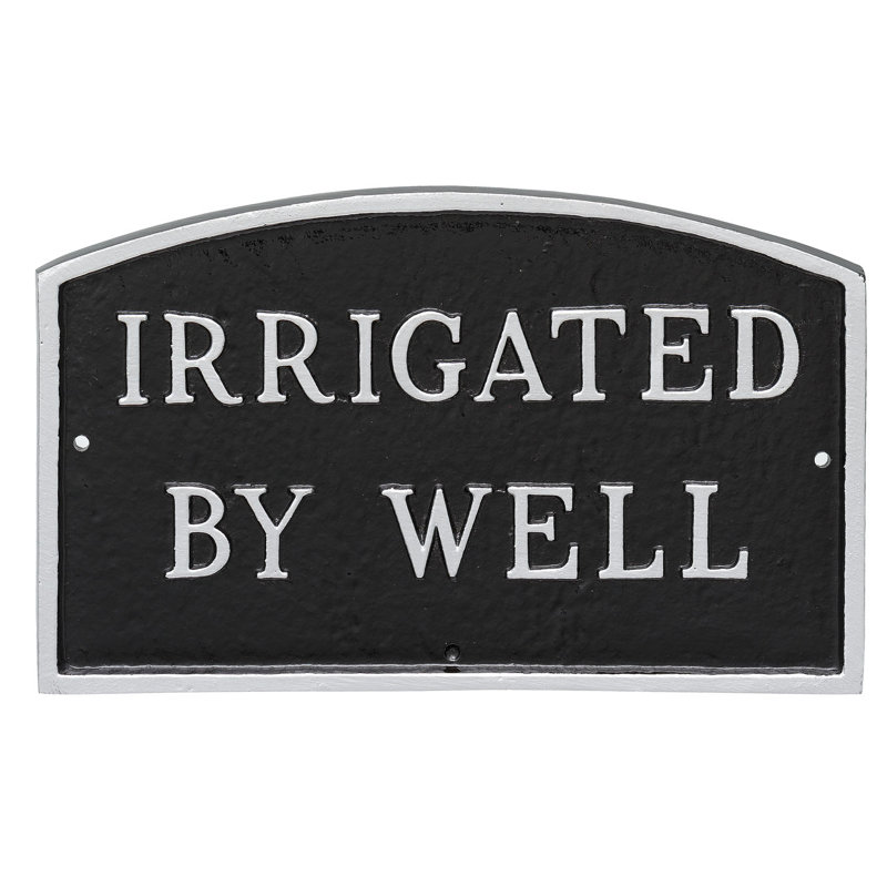 Plaque de jardin irriguée par bon état, Noir / argent, H 13 po x l 21 po x P 0,25 po