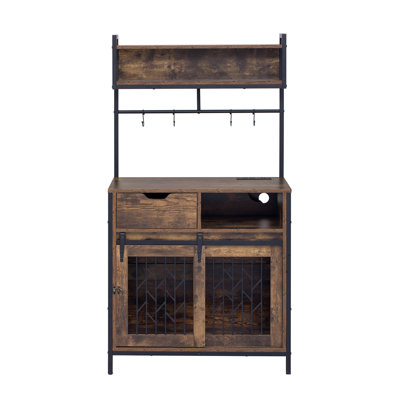 Meuble de bureau en cage pour chien