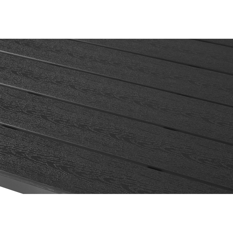 Mordechai Rectangular Table, Black, 75cm H x 205cm L x 90cm W
