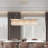 Modern Crystal Chandelier for Dining Room 8-Light Gold Rectangle Raindrop Chandelier Contemporary Rectangular Pendant Light Fixture for Kitchen Island Bar L39.4'' x W9.8'' x H8.7'