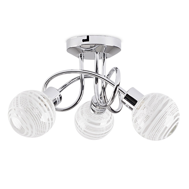 Talhah Glass Semi Flush Mount, Yes