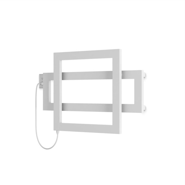 Chauffe-serviettes 23,5 "x 35,5" Artiz C06090P-WH Artos Blanc Plug-In, Blanc
