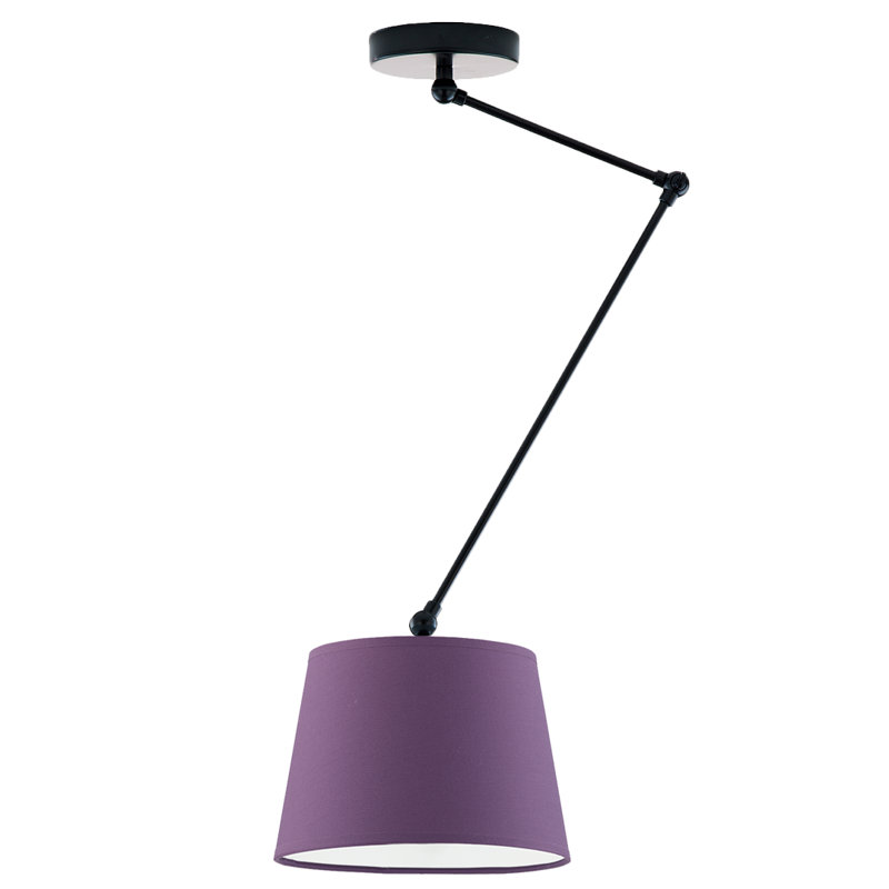 Paun 1 - Light Novelty Chandelier, Purple, Matte Black