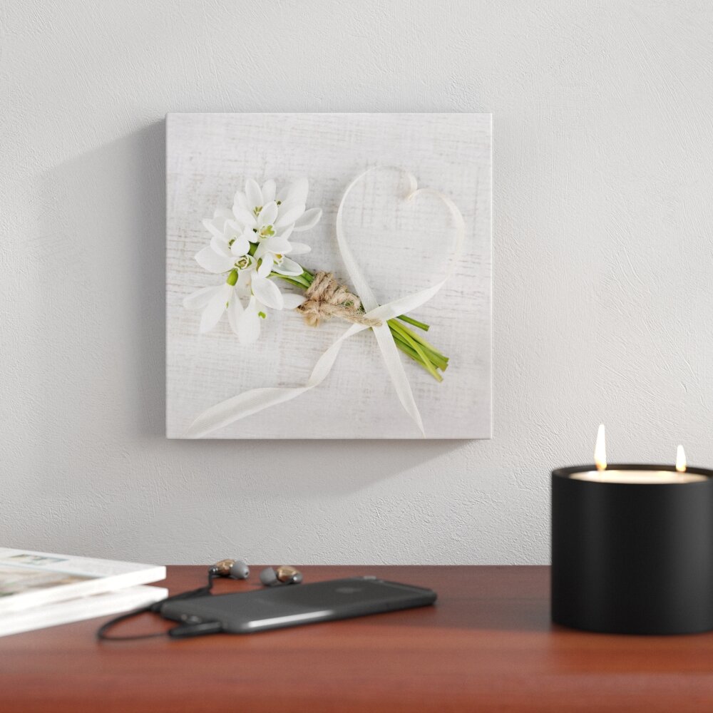 Glasbild White Spring I, Kunstdruck