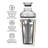 Oggi Barware Groove 17 Oz Double Wall SS Cocktail Shaker
