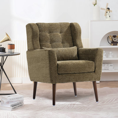 Chaise d'appoint rembourrée de mousse moderne et confortable pour le salon, la lecture et la chambre à coucher
