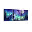 Wolf Canvas Art Prints,Starry Sky Framed Wall Art Aesthetic Woodland Animals Wall Art for Living Room,Blue Purple Green Polar Lights Canvas Artwork Paintings 3 Piece Pictures Wall Decor