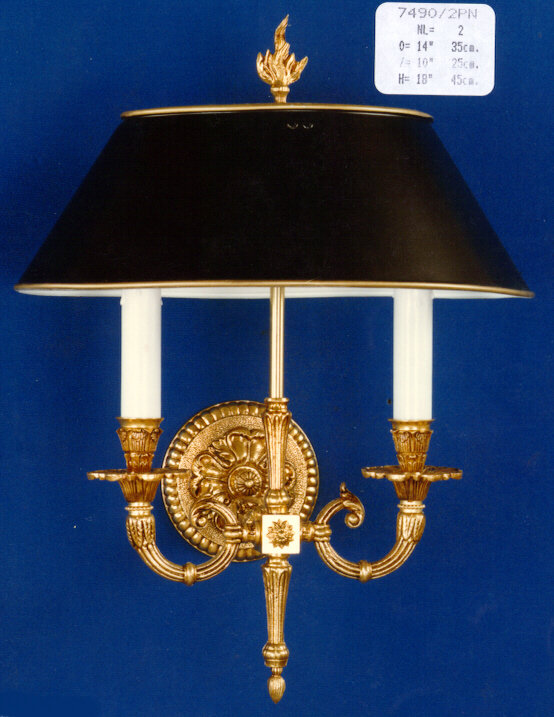 Cowie Candle Wall Light, French Gold