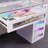 Vanity Desk with Lights RGB Color 11 Square Glass Fronted Drawers with Crystal Handles Type C & USB Charger for Bedroom