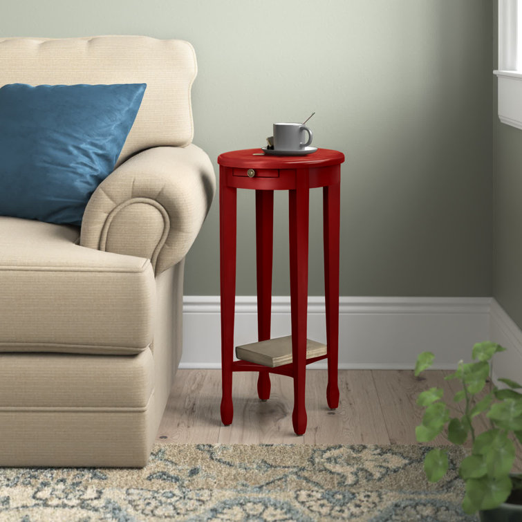 Bette Oval End Table With Storage