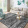 Oriental Machine Washable Rug with Rubber Backing for Living Room Non-Slip Dining Room Rug Easy-Cleaning Floor Carpet for Bedroom Playroom