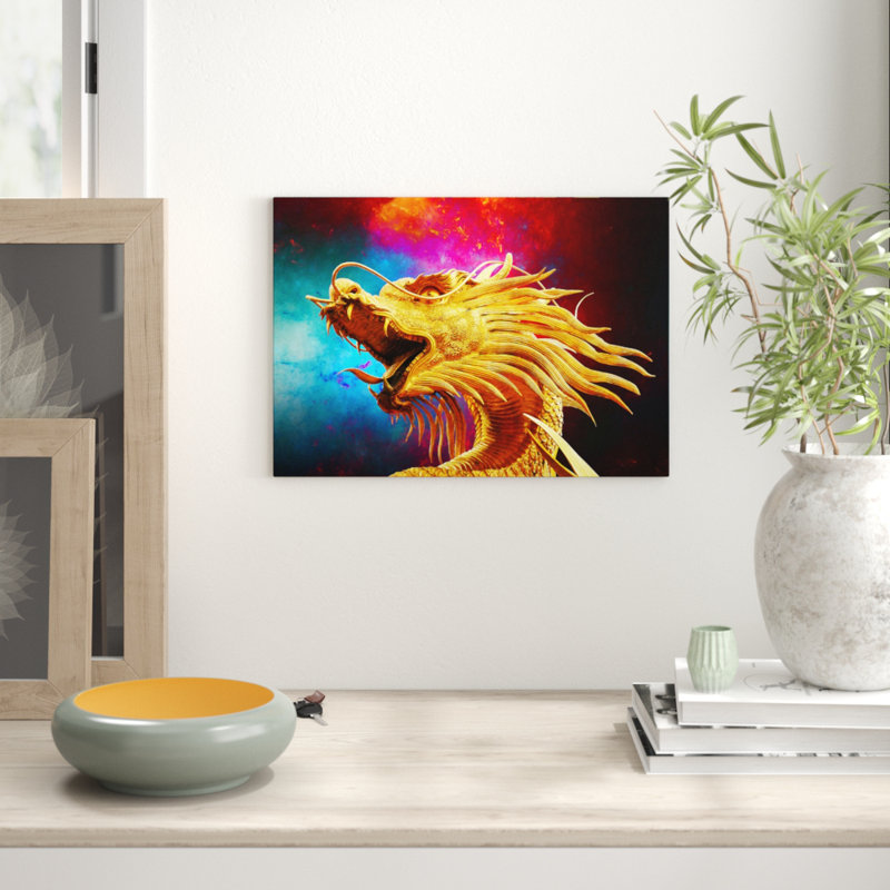 Oriental Dragon - Frameless Print, 42cm H x 59.4cm W