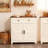Grain Top Farmhouse Barn-Door Storage Cabinet, Coffee Bar Buffet Sideboard With Drawer For Kitchen & Living Room-1219262481