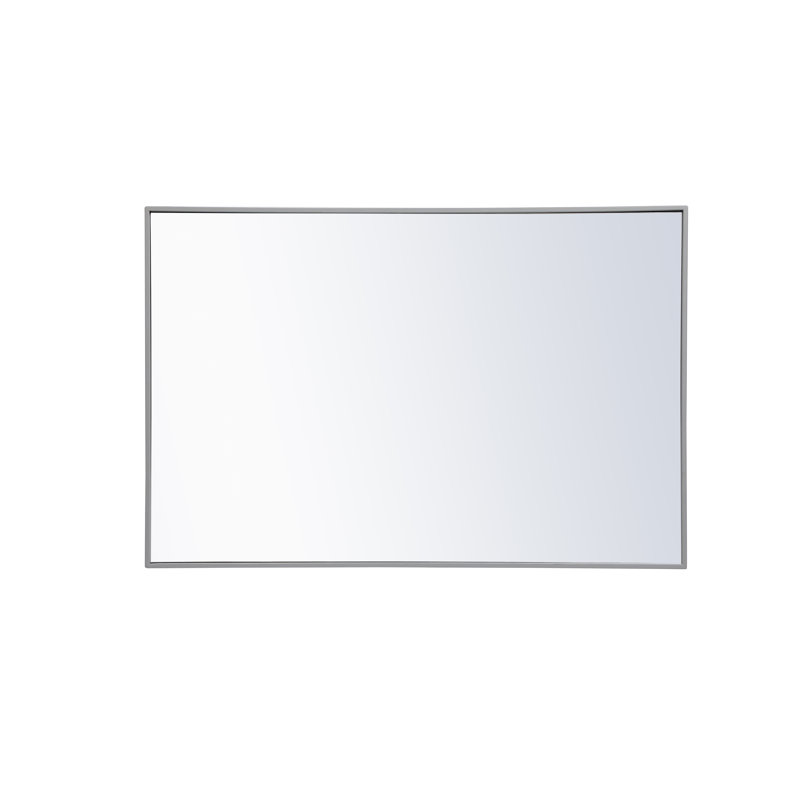 Miroir mural Sabine, 42 po x 28 po, gris