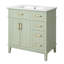 Meuble-lavabo de 30 po avec lavabo en céramique, armoire de rangement avec portes à fermeture en douceur, tiroir profond et tiroir standard-479245440