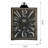 RaNesha Thaddeus Vintage-Styled Rectangular Wall Clock - 15.8x2x25.6" - Antique black/White