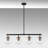 Elegant Adjustable Chandelier, Vintage Copper Finish, 27.6 x 5.9 x 16.9-34.3 inches | Metal Body, Glass Cap, 4 x E14 Max 40W Sockets | Modern Scandinavian Design for Glamorous Home Decor, IP20 Rated-460526298-403520400