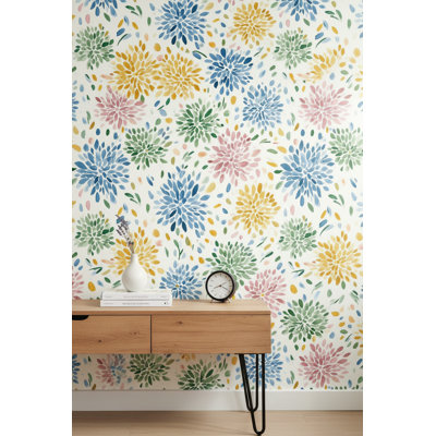 Papier peint floral abstrait