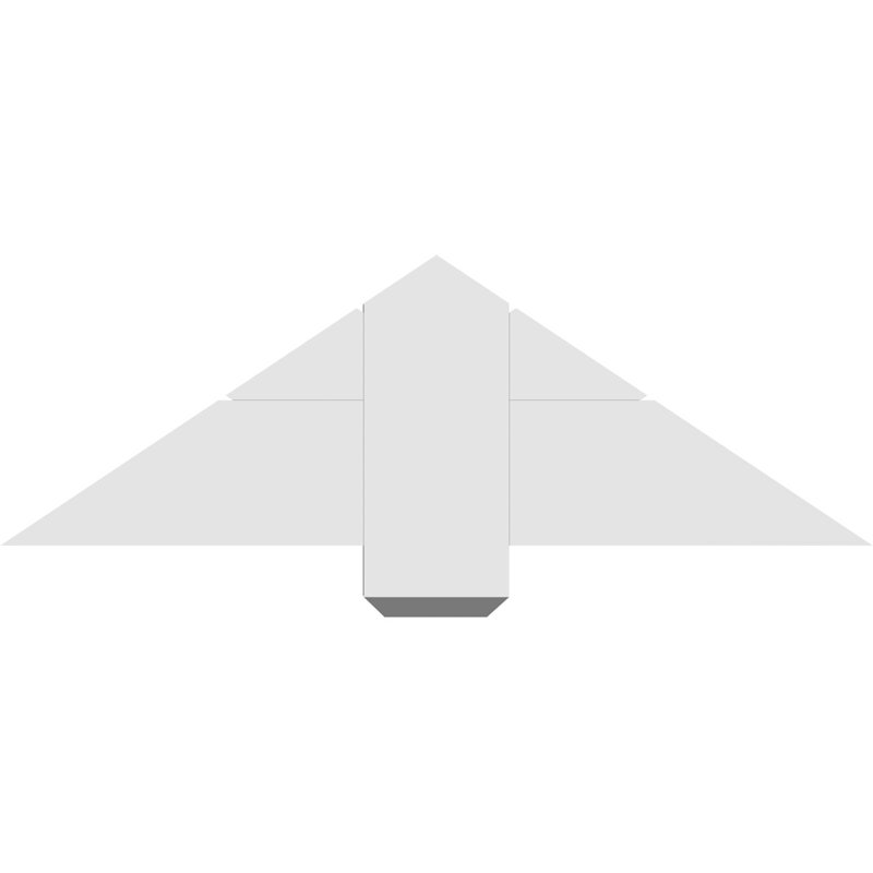 Support de pignon en PVC de qualité architecturale Kennewick, H 12 po x l 36 po (pas: 8/12), P 2 po x F 6 po