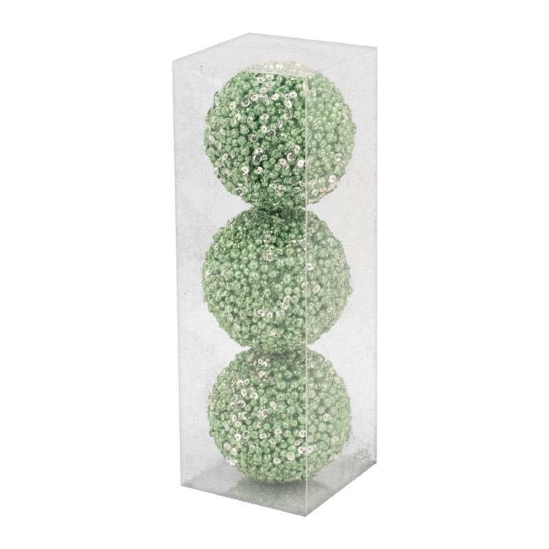 Ornement boule en PVC, Vert