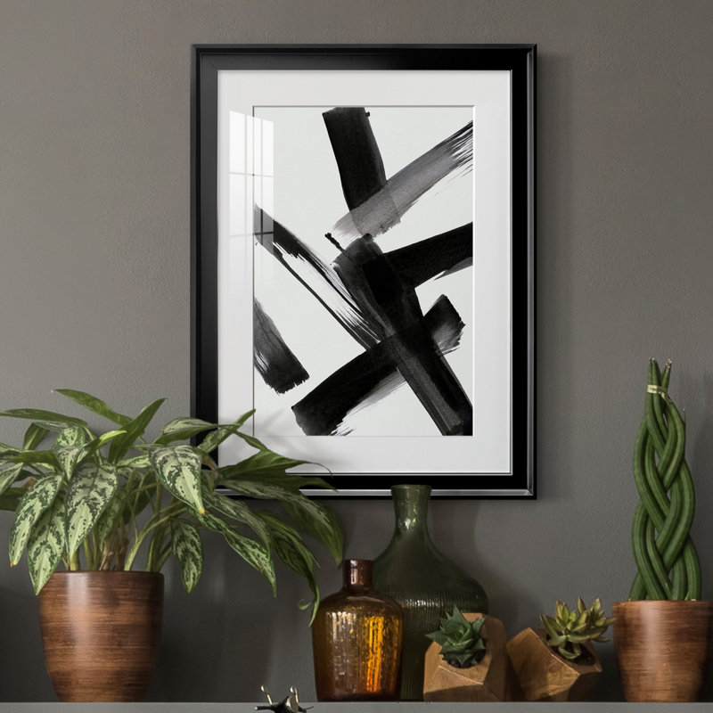 Black Magic II - peinture encadrée, Noir, H 22,5 po x l 30,5 po x P 1,5 po