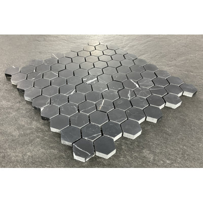 1.25" x 1.25" Honed Honeycomb Marble Mosaic Floor and Wall Tile