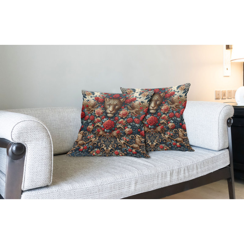 Fabric Reversible Throw Pillow, 16"H x 36"W, Rectangle