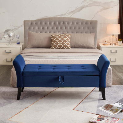 Banc de lit 51,5 po avec rangement et accoudoirs