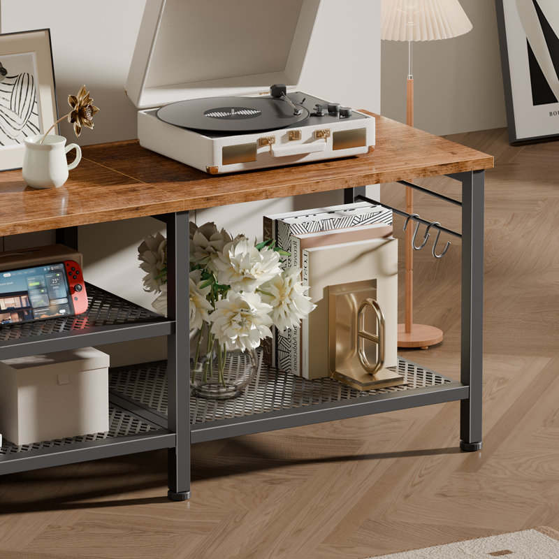 Meuble télé 55 po pour téléviseur de 65 po ou moins, 55", Brun rustique