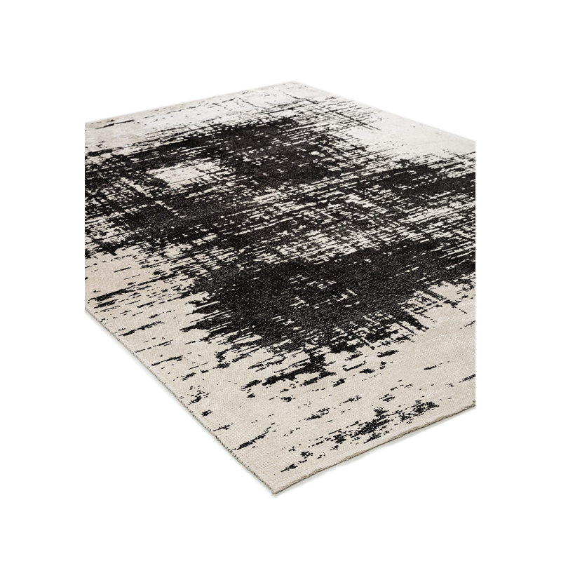 Bhima Abstract Hand Loom Indoor / Outdoor Area Rug, Rectangle 6'6.7" x 9'10.1"
