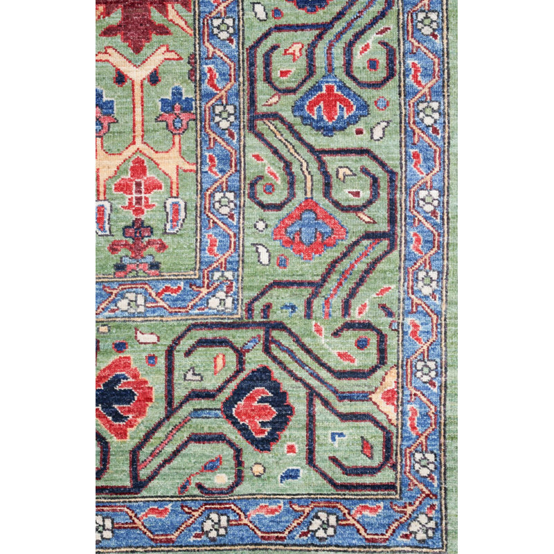 Tapis vert nouvel âge 9 pi x 12 pi Mazar
