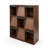 3x3 Cubby Cube Storage Bookcase with Flip Doors, Nine Compartment Cube Organizer Cabinet