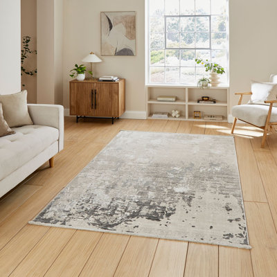 Mirage Daedra Machine Woven Grey Area Rug