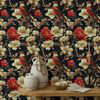 Papier peint floral dramatique