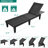 Alizay 74" Long Outdoor Resin Reclining Chaise Lounge-751297796-757923975