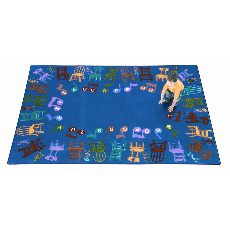 Tapis éducatif pour chaises musicales, Rectangle 7 pi 8 po x 10 pi 9 po