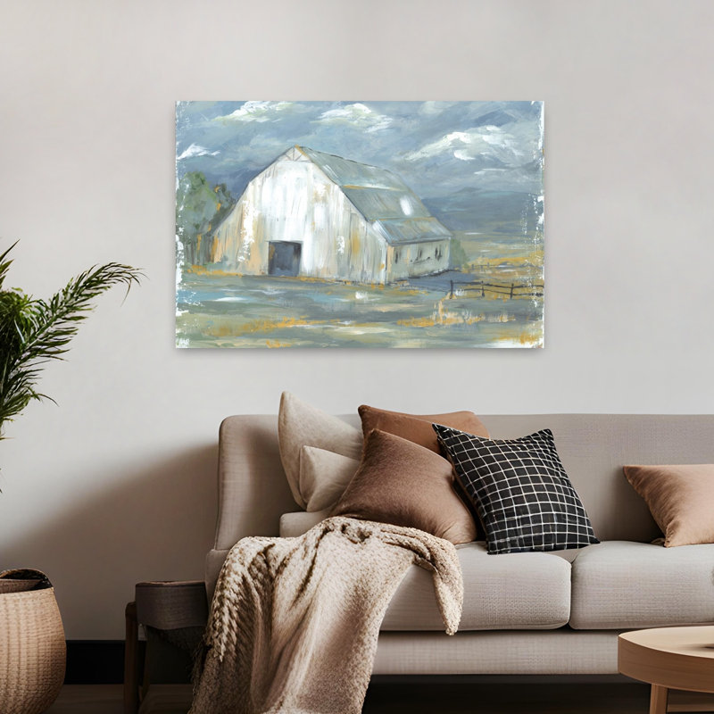 Architecture de paysage contemporain abstrait au début du printemps, H 32 po x l 48 po